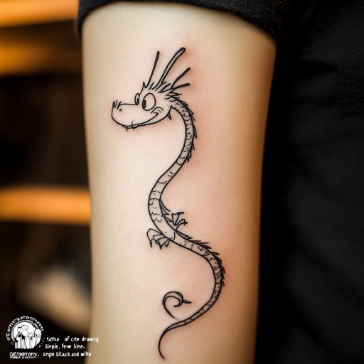 a cute dragon tattoo